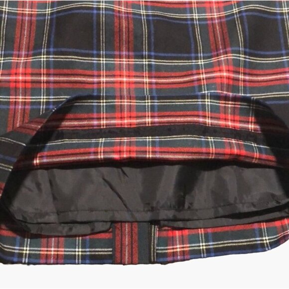 J. Crew Plaid Pencil Skirt Multi Color Women's Size 2 Hidden Back Zipper Back Ve - Picture 7 of 9